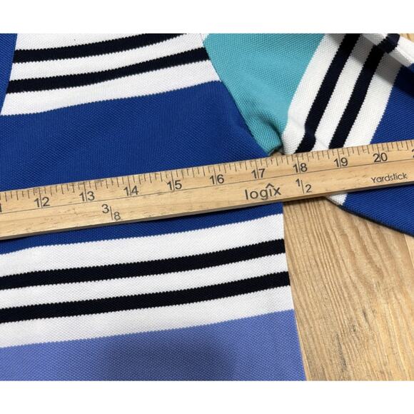 TALBOTS WOMAN Tunic/ Dress 3/4 SLEEVE MULTICOLOR STRIPED TOP Small - Picture 3 of 6